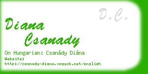 diana csanady business card